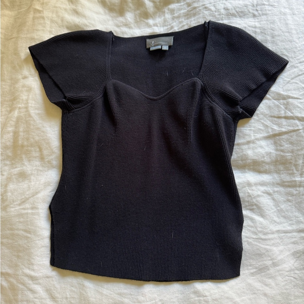 Anthropologie Sweetheart Neckline Top